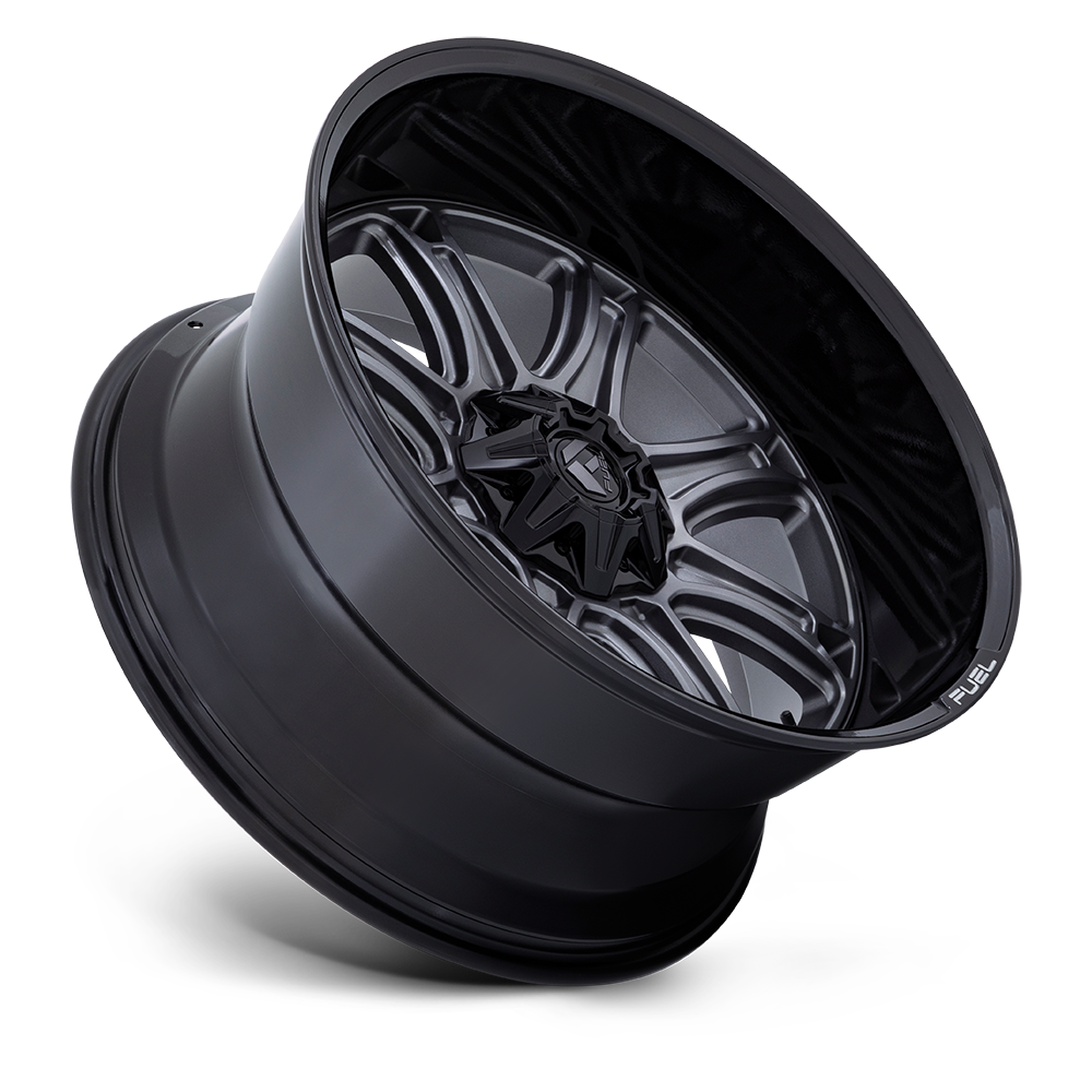 Fuel Wheels Darkstar 20x10 Matte Gunmetal w/Black Lip -18mm ET 78.1mm CB Custom BP