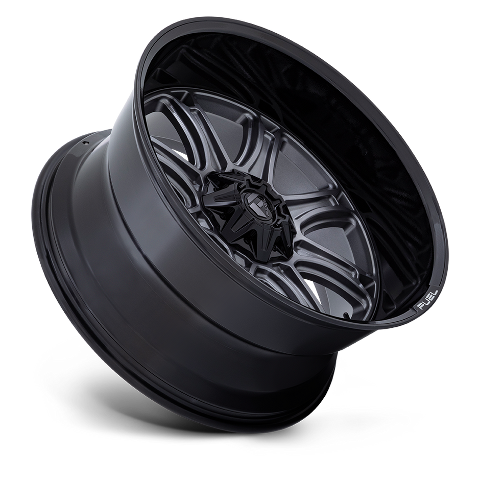 Fuel Wheels Darkstar 20x10 Matte Gunmetal w/Black Lip -18mm ET 78.1mm CB Custom BP