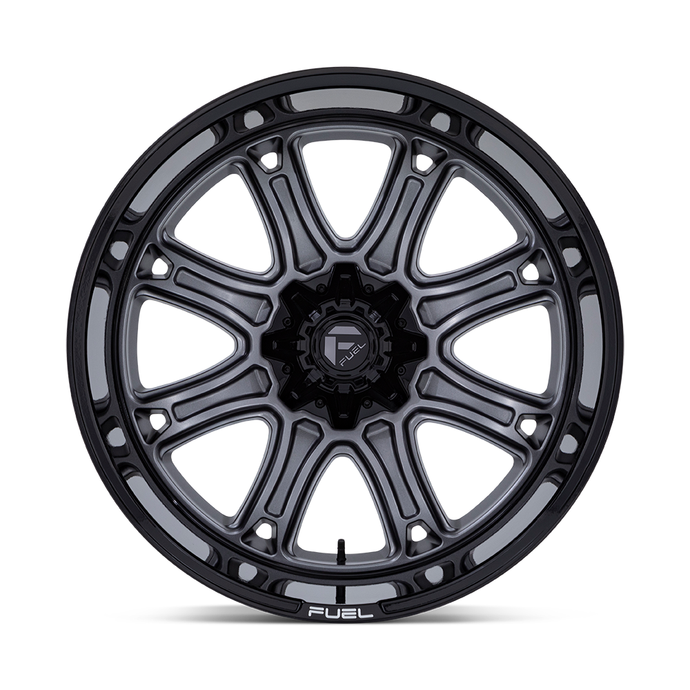 Fuel Wheels Darkstar 20x10 Matte Gunmetal w/Black Lip -18mm ET 78.1mm CB Custom BP