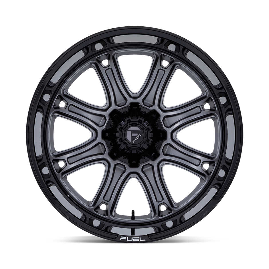 Fuel Wheels Darkstar 20x10 Matte Gunmetal w/Black Lip -18mm ET 78.1mm CB Custom BP
