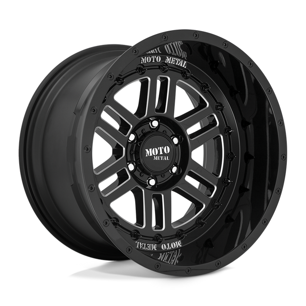 Moto Metal MO800 Deep Six 20x10 Gloss Black Milled -18mm ET 71.5mm CB 5x127