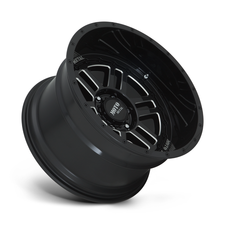 Moto Metal MO800 Deep Six 20x10 Gloss Black Milled -18mm ET 71.5mm CB 5x127