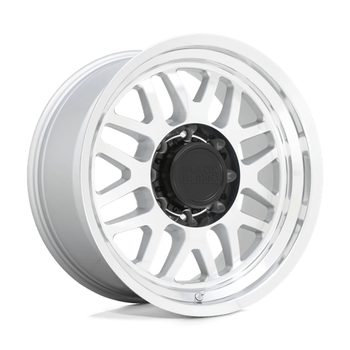 Black Rhino Hard Alloys Delta 18x9.5 Gloss Silver w/Mirror Face & Lip -18mm ET 125.1mm CB 8x165.1