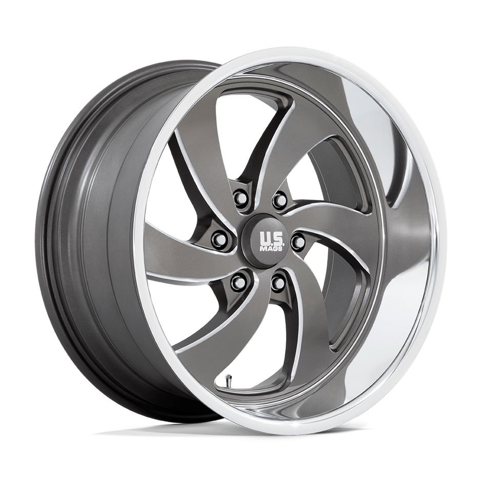 U.S. Mags U133 Desperado-Left Wheel 24x9 Anthracite Milled w/Diamond Cut Lip 1mm ET 78.1mm CB 5x127