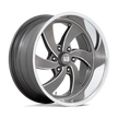 U.S. Mags U133 Desperado-Left Wheel 24x9 Anthracite Milled w/Diamond Cut Lip 1mm ET 78.1mm CB 5x127