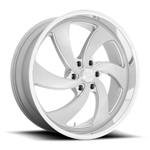 U.S. Mags U134 Desperado-Left Wheel 20x8 Silver Brushed Face w/Milled Diamond Cut Lip 1mm ET 78.1mm CB 5x127
