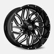 Hardrock Offroad Destroyer 22x10 Gloss Black Milled -25mm ET 87mm CB 5x127/5x139.7 wheel