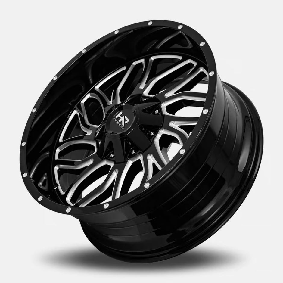 Hardrock Offroad Destroyer 20x10 Gloss Black Milled -19mm ET 87mm CB 5x127/5x139.7 wheel