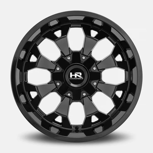 Hardrock Offroad Devastator 22x10 Gloss Black -25mm ET 87mm CB 5x127/5x139.7 wheel