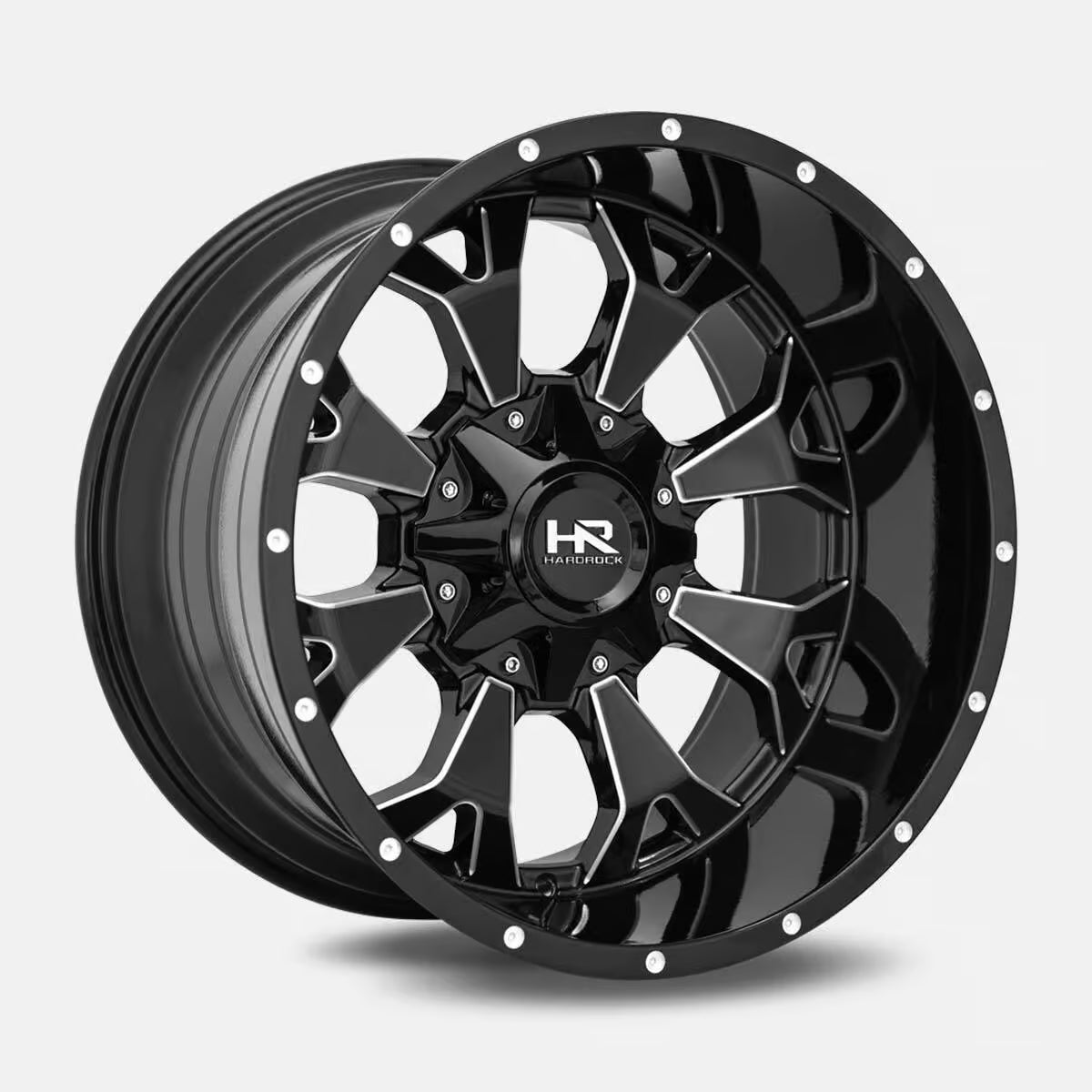 Hardrock Offroad Devastator 20x9 Gloss Black Milled -19mm ET 110.3mm CB 5x150/5x139.7 wheel