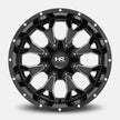 Hardrock Offroad Devastator 20x10 Gloss Black Milled -19mm ET 87mm CB 5x127/5x139.7 wheel