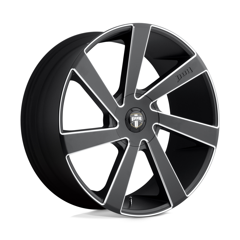 DUB Wheels S133 Directa 22x9.5 Matte Black Milled 15mm ET 72.56mm CB 5x115/5x120.65