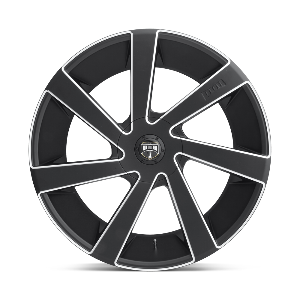 DUB Wheels S133 Directa 22x9.5 Matte Black Milled 15mm ET 72.56mm CB 5x115/5x120.65