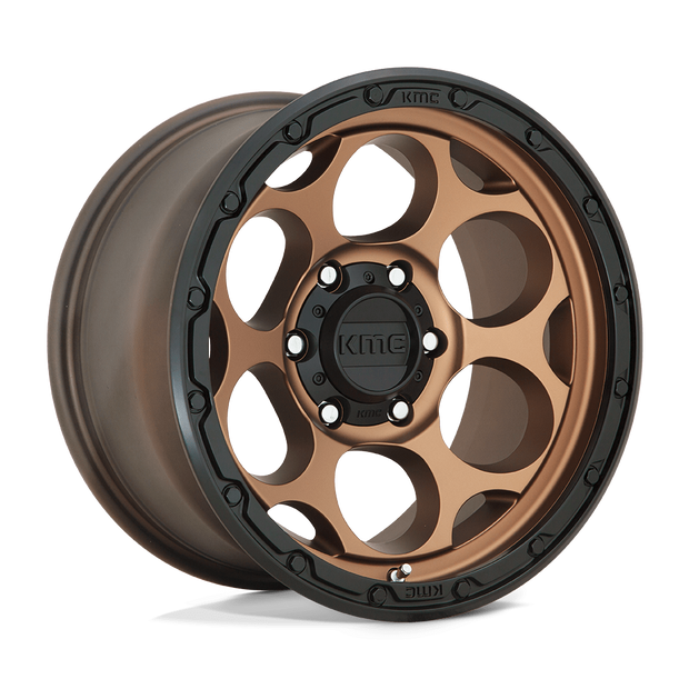 KMC Wheels KM541 Dirty Harry 17x8.5 Matte Bronze w/Black Lip 18mm ET 66.06mm CB 6x114.3