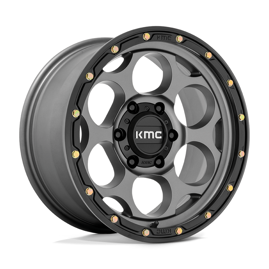 KMC Wheels KM541 Dirty Harry 20x9 Satin Gray w/Black Lip 0mm ET 71.5mm CB 5x127