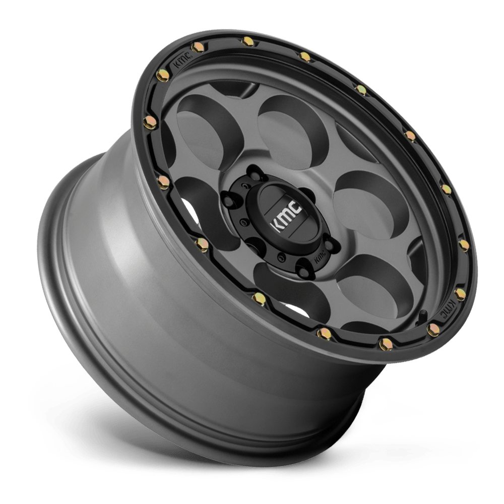 KMC Wheels KM541 Dirty Harry 20x9 Satin Gray w/Black Lip 0mm ET 71.5mm CB 5x127