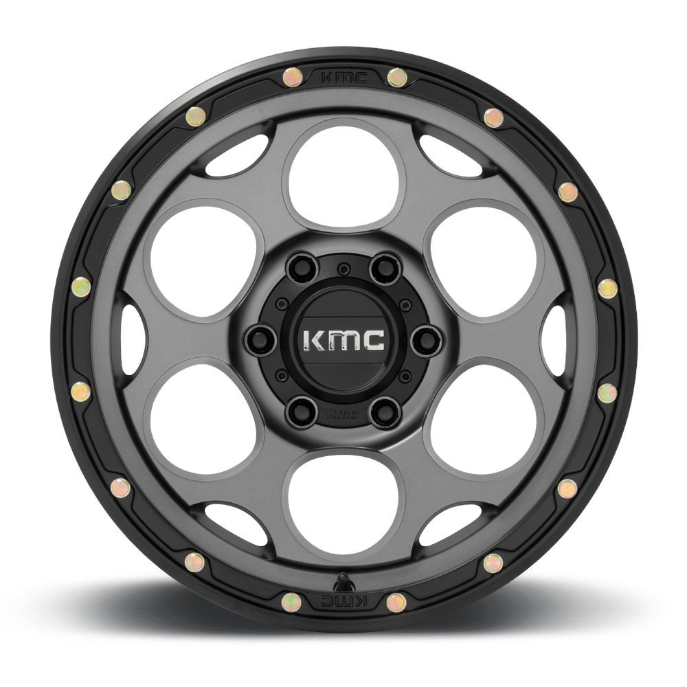 KMC Wheels KM541 Dirty Harry 20x9 Satin Gray w/Black Lip 0mm ET 71.5mm CB 5x127