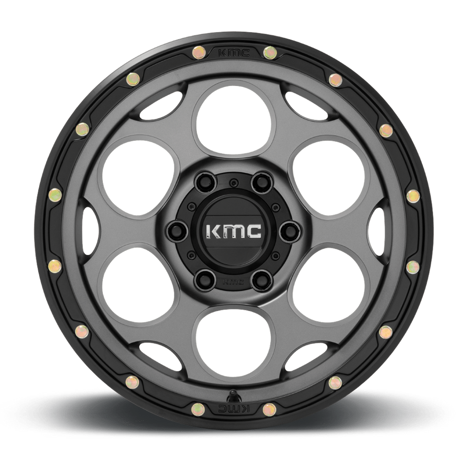 KMC Wheels KM541 Dirty Harry 20x9 Satin Gray w/Black Lip 0mm ET 71.5mm CB 5x127