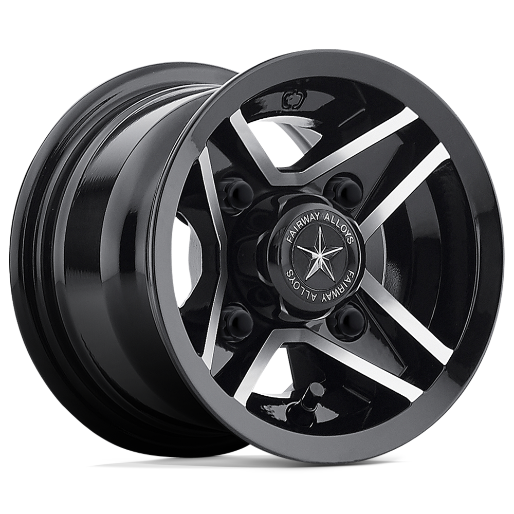 Fairway Alloys FA127 Divot 8x7 Gloss Black Machined 0mm ET 70.7mm CB 4x101.6