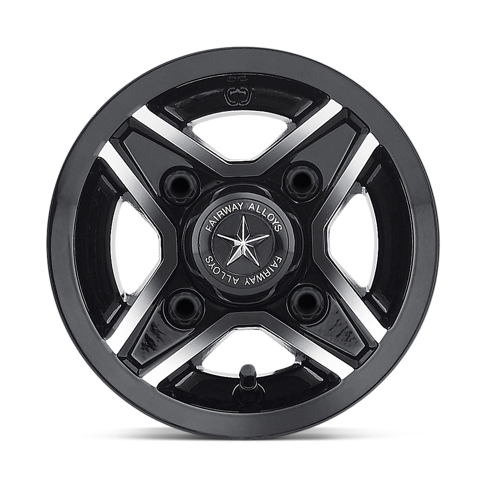 Fairway Alloys FA127 Divot 8x7 Gloss Black Machined 0mm ET 70.7mm CB 4x101.6