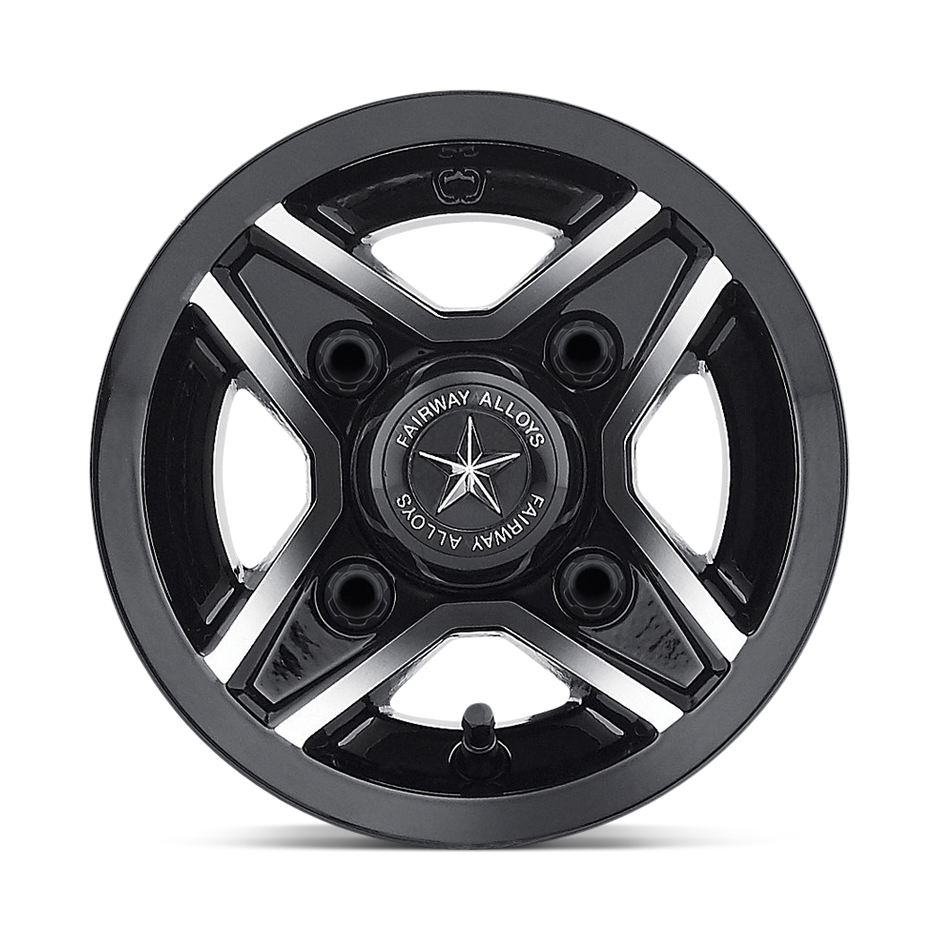 Fairway Alloys FA127 Divot 8x7 Gloss Black Machined 0mm ET 70.7mm CB 4x101.6