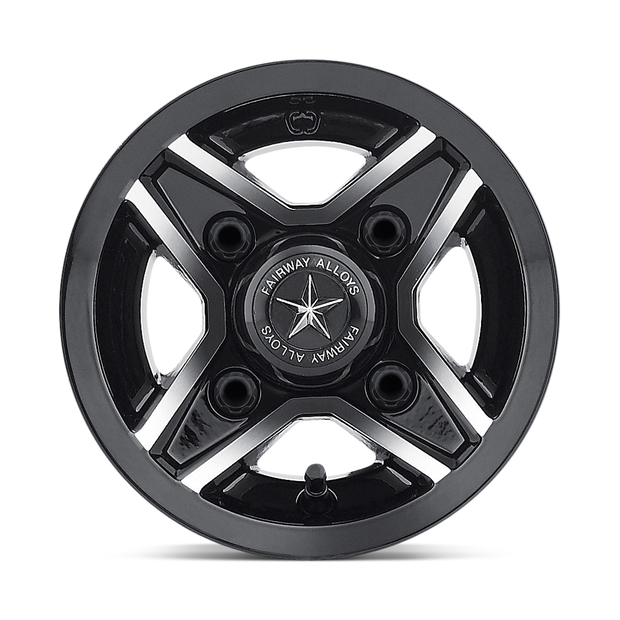 Fairway Alloys FA127 Divot 8x7 Gloss Black Machined 0mm ET 70.7mm CB 4x101.6