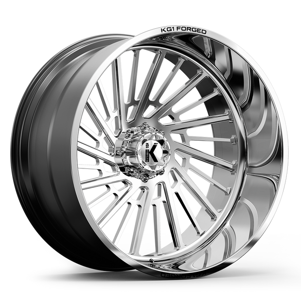KG1 Forged KC008 Eddy-Left Wheel 26x14 Polished -76mm ET 122.1mm CB 8x165.1