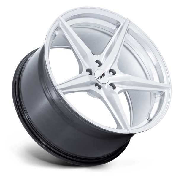 TSW TW007 Esprit 20x9 Hyper Silver w/Machined Face 45mm ET 66.56mm CB 5x112