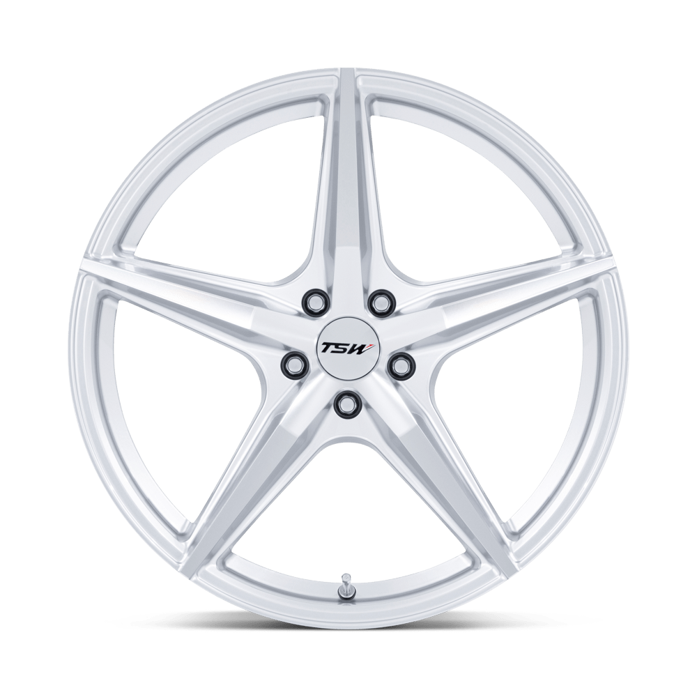TSW TW007 Esprit 18x9.5 Hyper Silver w/Machined Face 40mm ET 72.56mm CB 5x114.3