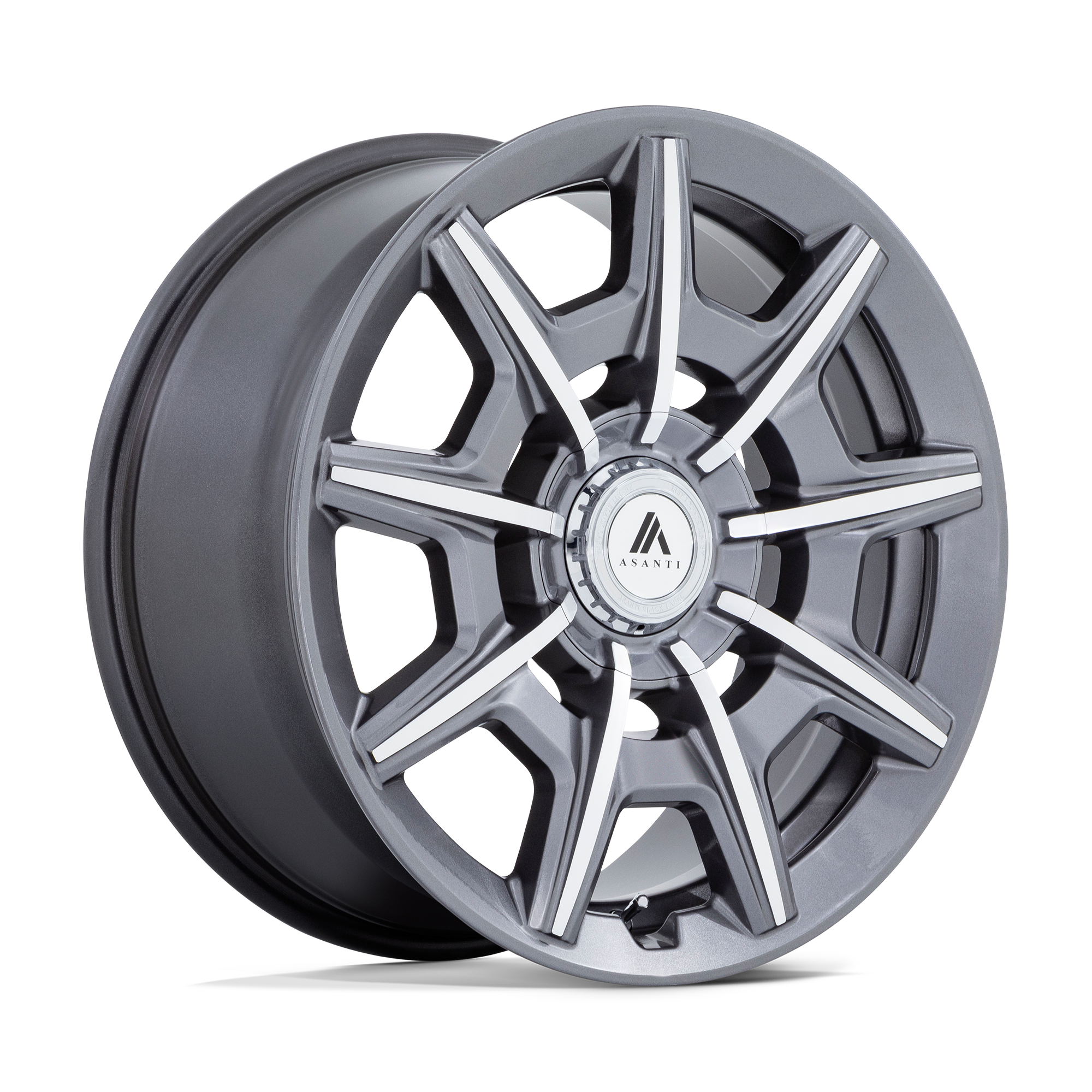 Asanti Wheels AB041 Esquire 20x10.5 Gloss Anthracite w/Bright Machined 18mm ET 72.6mm CB Custom BP