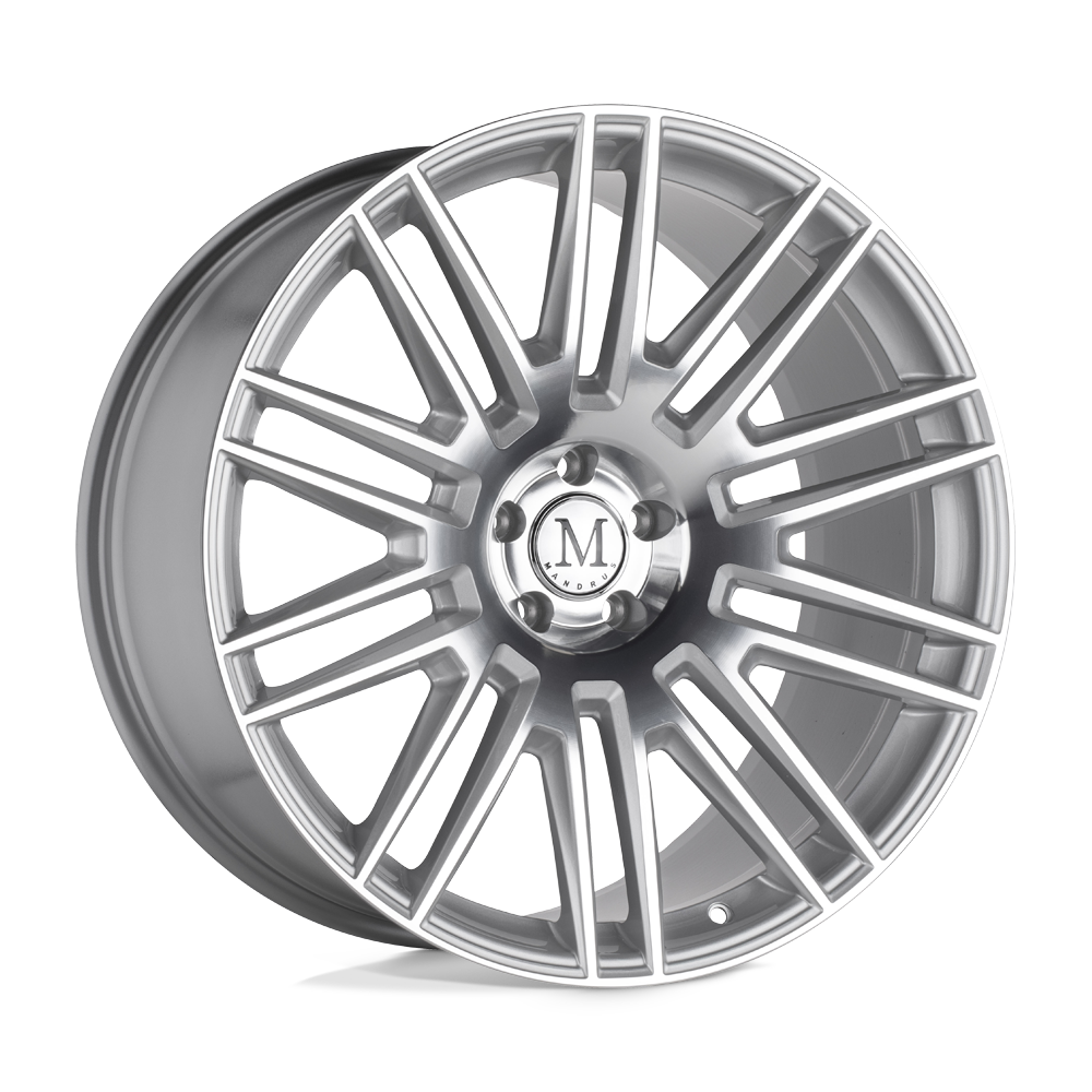 Mandrus Estate 21x10 Gloss Silver w/Mirror Face 20mm ET 66.56mm CB 5x112