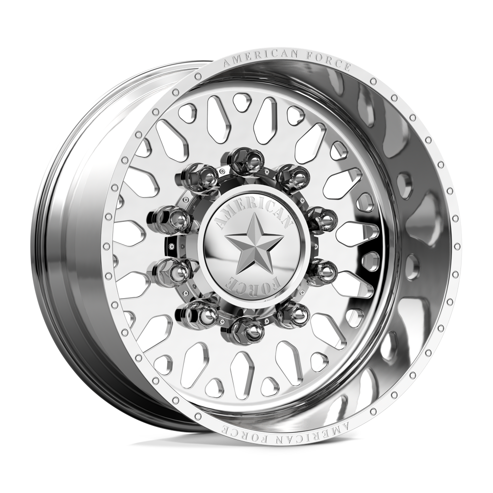 American Force Evo SD forged wheels in polished finish, three-quarter view