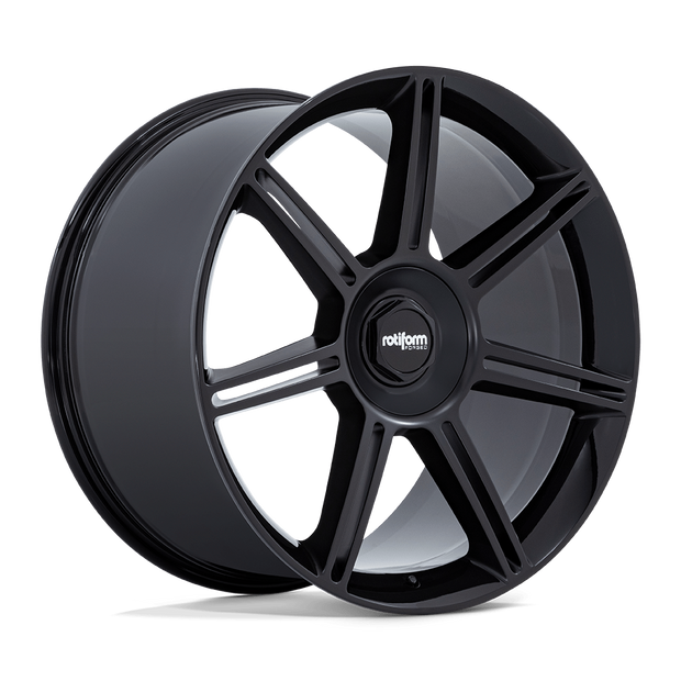 Rotiform FRA 22x12 Gloss Black w/Matte Black Spokes 60mm ET 71.5mm CB 5x130