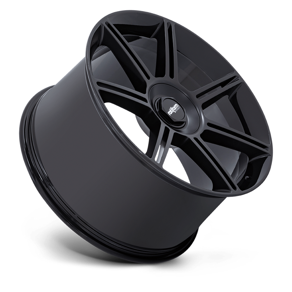Rotiform FRA 22x12 Gloss Black w/Matte Black Spokes 60mm ET 71.5mm CB 5x130