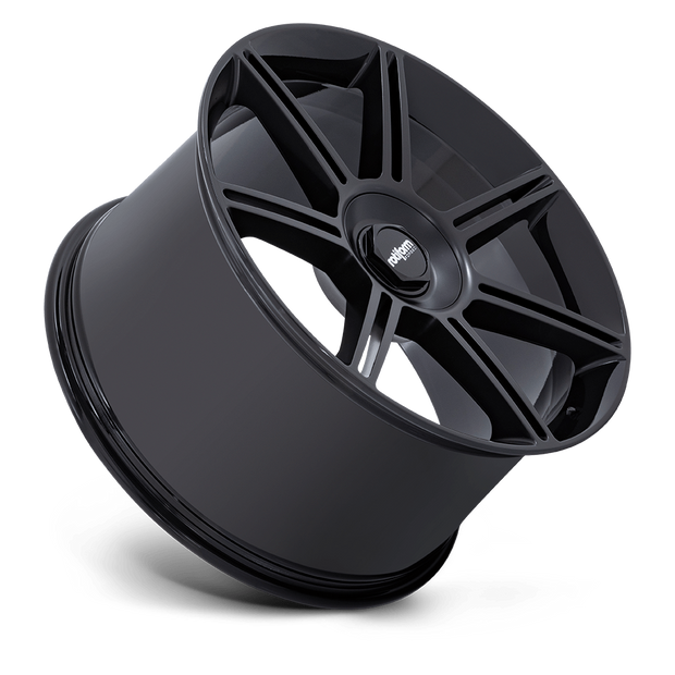 Rotiform FRA 22x12 Gloss Black w/Matte Black Spokes 60mm ET 71.5mm CB 5x130