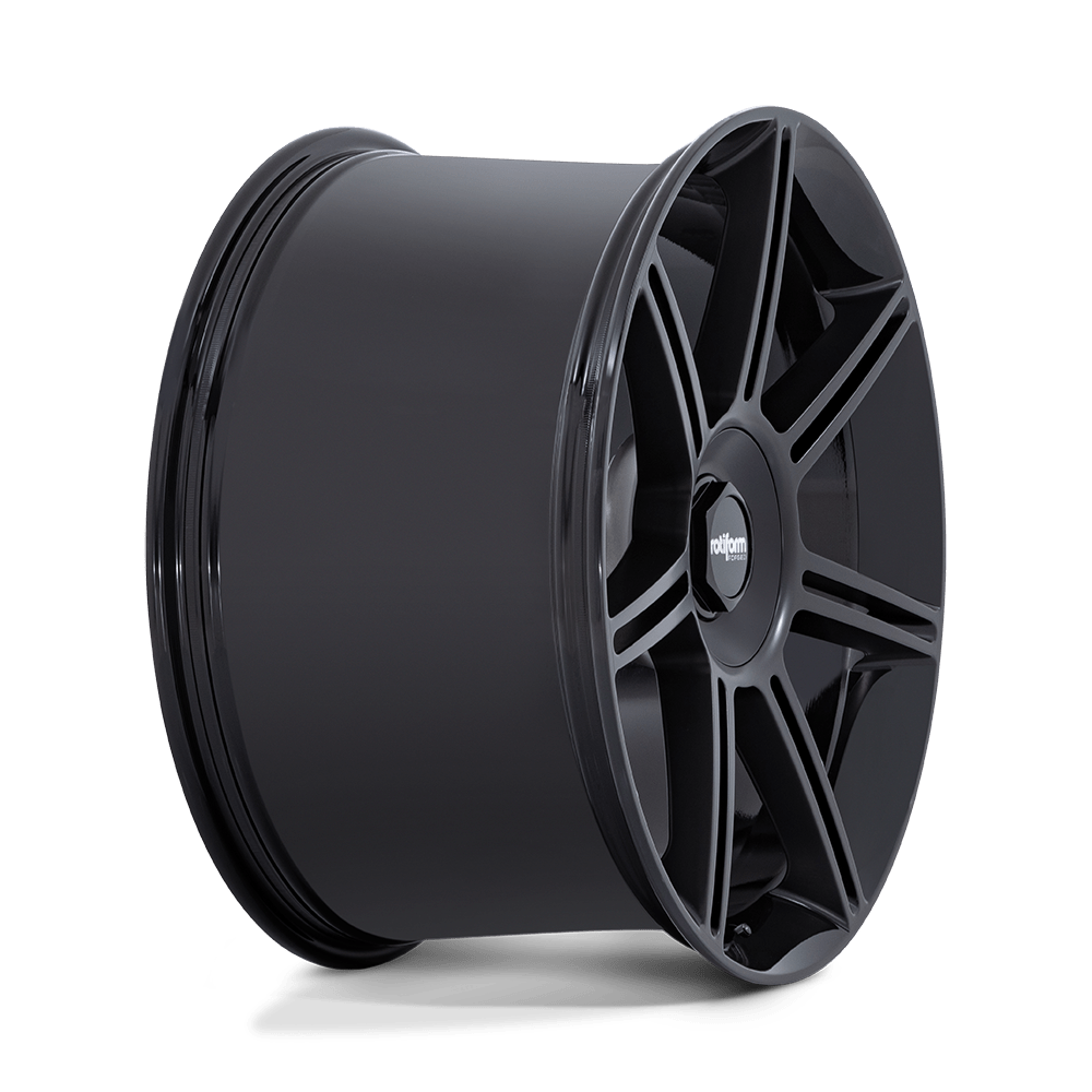 Rotiform FRA 22x12 Gloss Black w/Matte Black Spokes 60mm ET 71.5mm CB 5x130