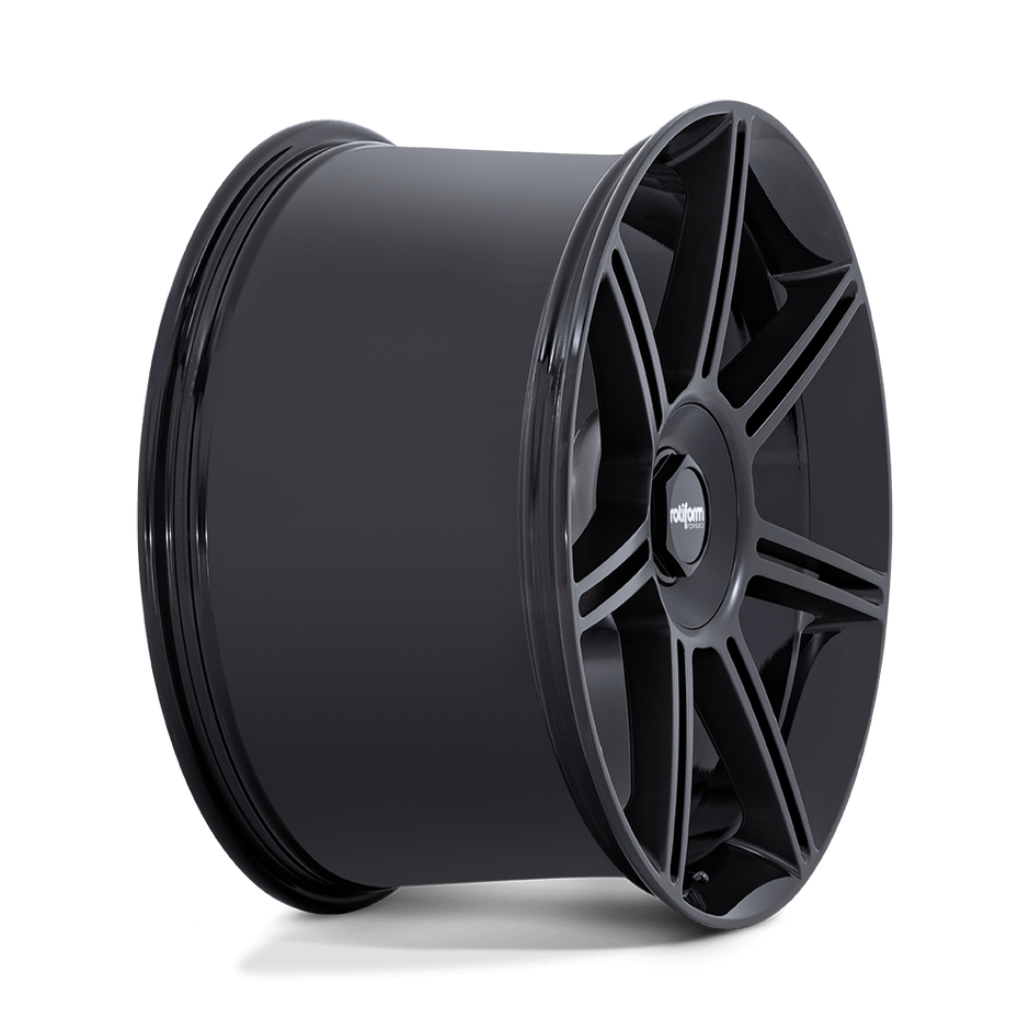 Rotiform FRA 22x12 Gloss Black w/Matte Black Spokes 60mm ET 71.5mm CB 5x130