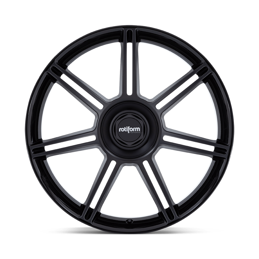 Rotiform FRA 22x12 Gloss Black w/Matte Black Spokes 60mm ET 71.5mm CB 5x130