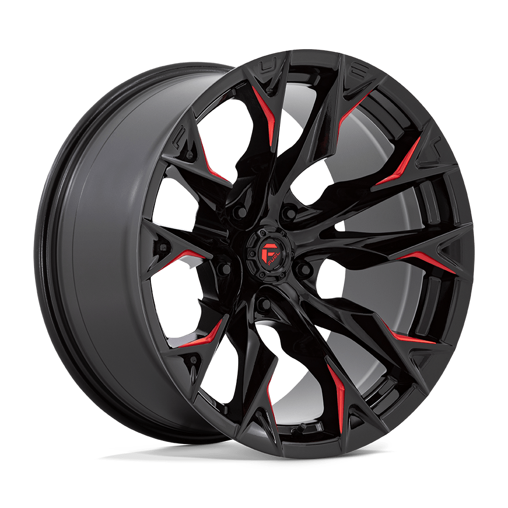 Fuel Wheels D823 Flame 20x10 Gloss Black Milled w/Candy Red -18mm ET 125.1mm CB 8x170