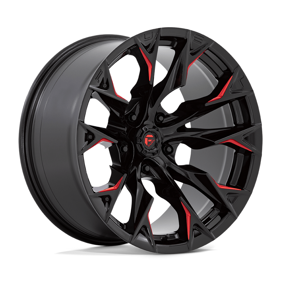 Fuel Wheels D823 Flame 20x10 Gloss Black Milled w/Candy Red -18mm ET 125.1mm CB 8x170