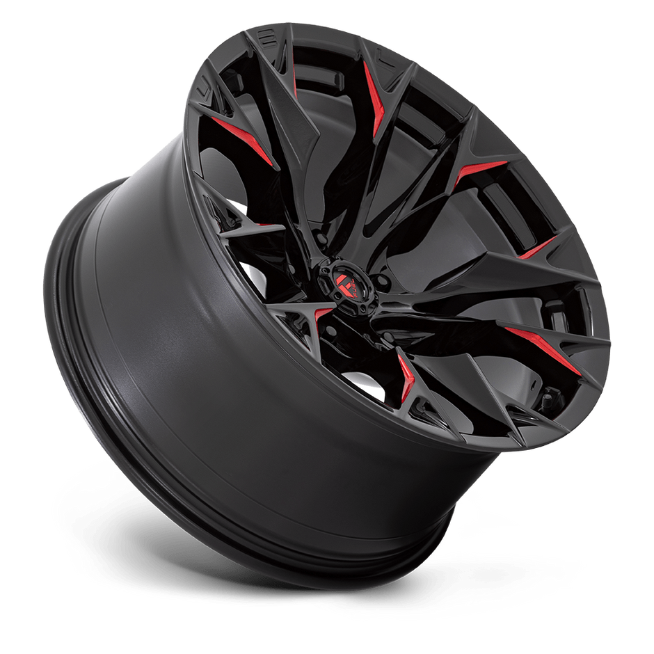 Fuel Wheels D823 Flame 20x10 Gloss Black Milled w/Candy Red -18mm ET 125.1mm CB 8x170