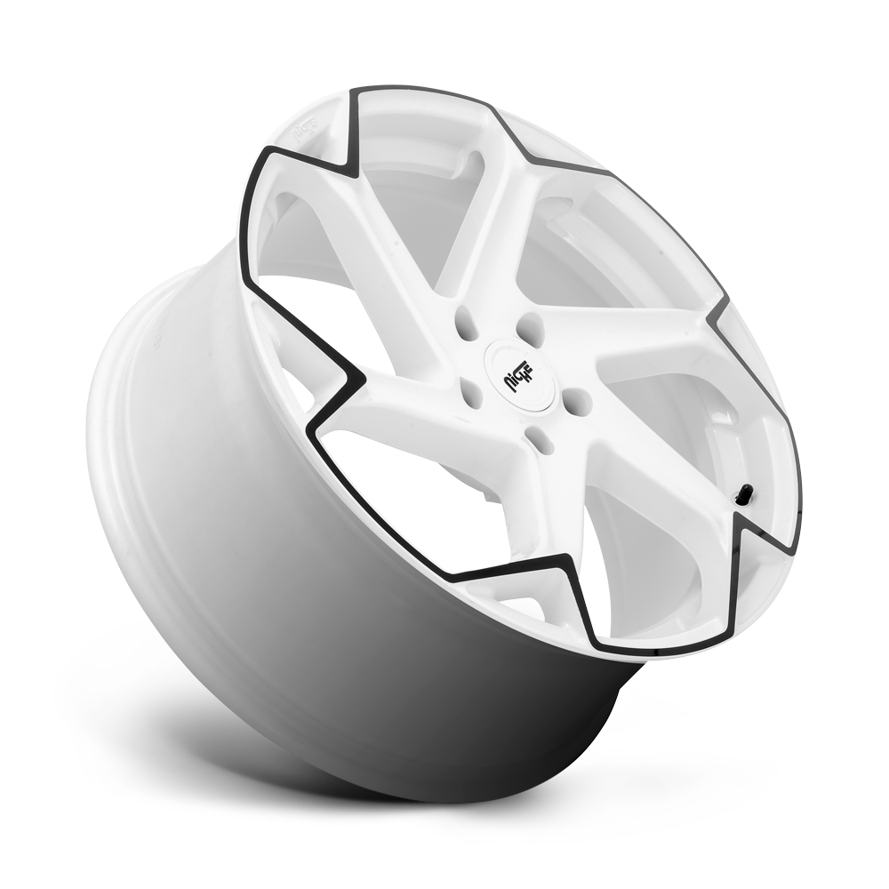 Niche M257 Flash 20x10.5 Gloss White w/Black 35mm ET 72.56mm CB 5x120