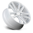 DUB Wheels S257 Flex 24x10 Gloss Silver w/Brushed Face 30mm ET 87.1mm CB 6x135