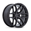 Fuel Wheels Flux 17x9 Gloss Black & Brushed Face w/Gray DDT 1mm ET 71.5mm CB 5x127