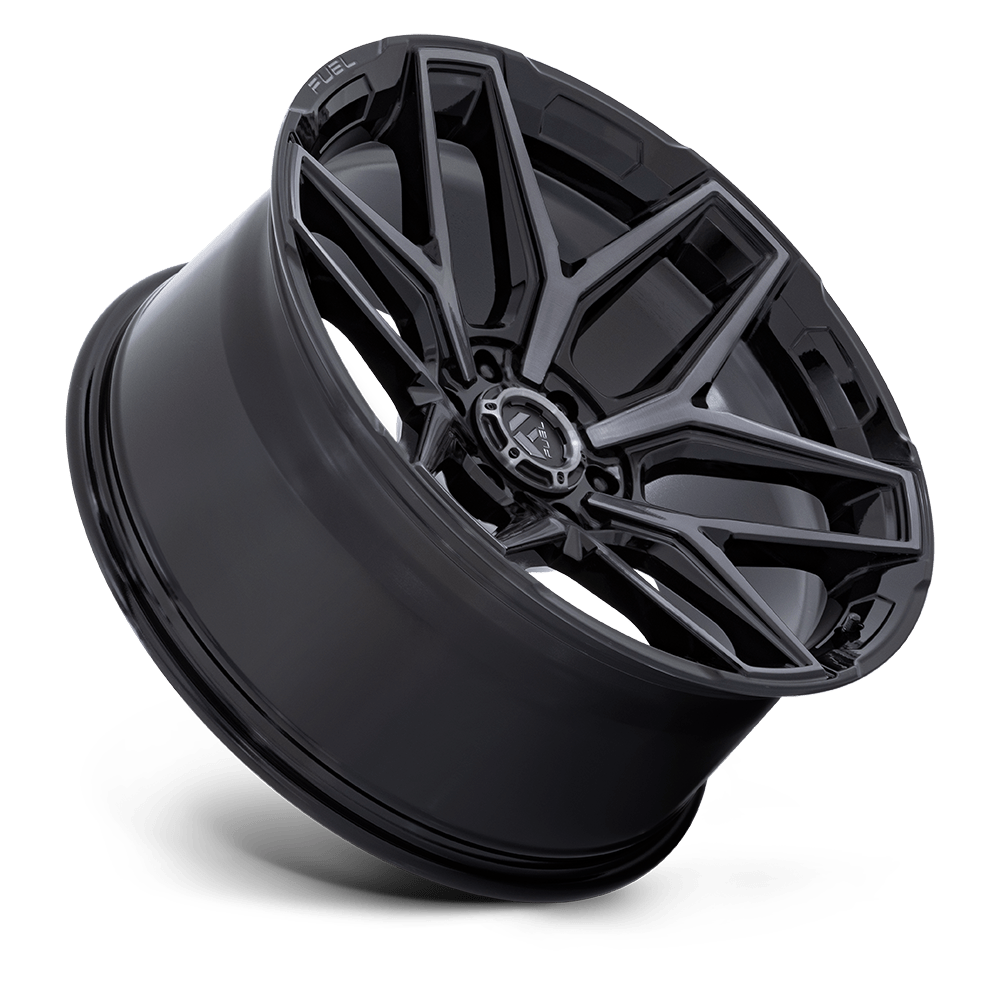 Fuel Wheels Flux 17x9 Gloss Black & Brushed Face w/Gray DDT 1mm ET 71.5mm CB 5x127