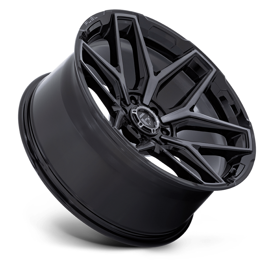 Fuel Wheels Flux 17x9 Gloss Black & Brushed Face w/Gray DDT 1mm ET 71.5mm CB 5x127