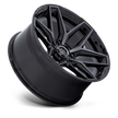 Fuel Wheels Flux 17x9 Gloss Black & Brushed Face w/Gray DDT 1mm ET 71.5mm CB 5x127