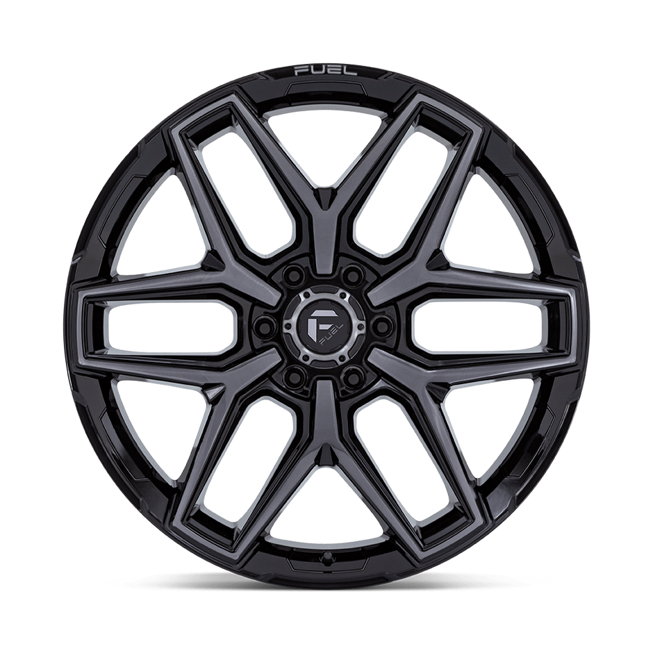 Fuel Wheels Flux 17x9 Gloss Black & Brushed Face w/Gray DDT 1mm ET 71.5mm CB 5x127