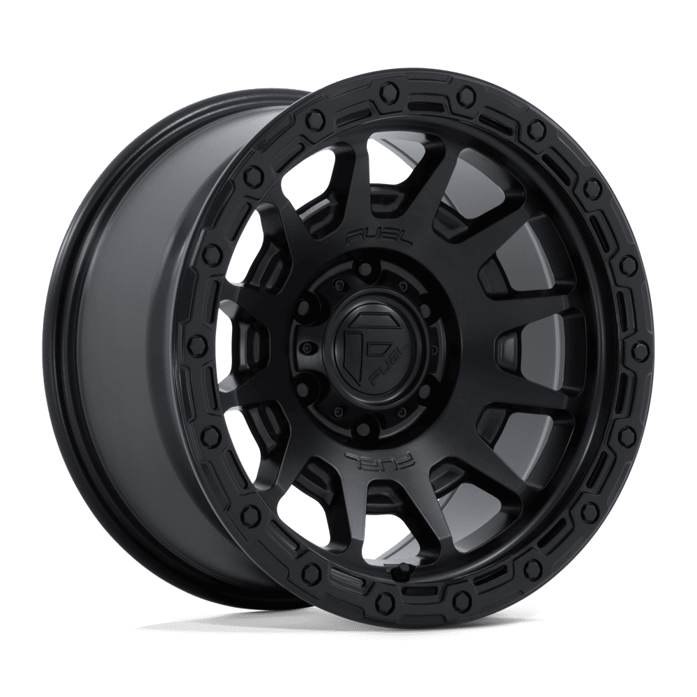Fuel Wheels FC884 Fortress 17x8.5 Matte Black w/Gloss Black Lip 0mm ET 71.5mm CB 5x127