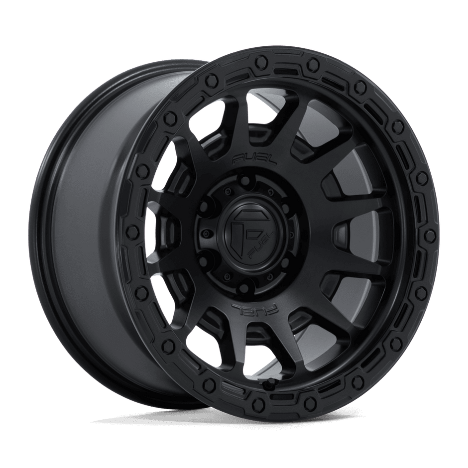 Fuel Wheels FC884 Fortress 17x8.5 Matte Black w/Gloss Black Lip 0mm ET 71.5mm CB 5x127
